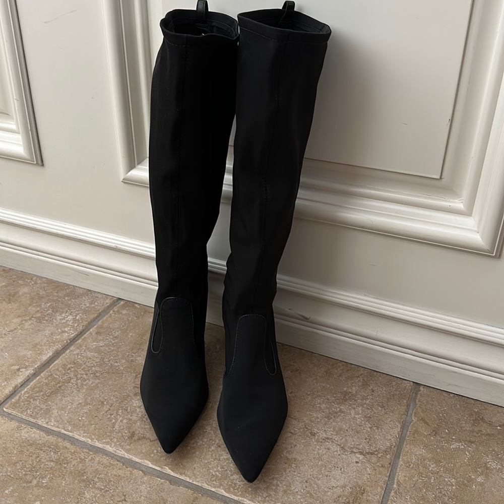 Cole Haan fabric boots. Size 8 1/2. Black.